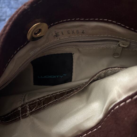 Lucidity Y2K Leopard Heart Suede Rhinestone Shoulder Bag 🤎✨ - Picture 7 of 8